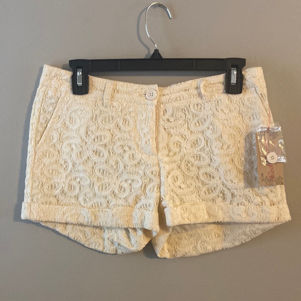 Tan Lace Shorts